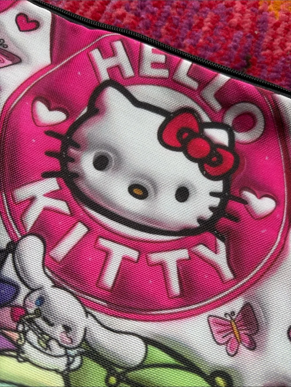 Sanrio Hello Kitty Pink & White Character Cosmetic Pouch